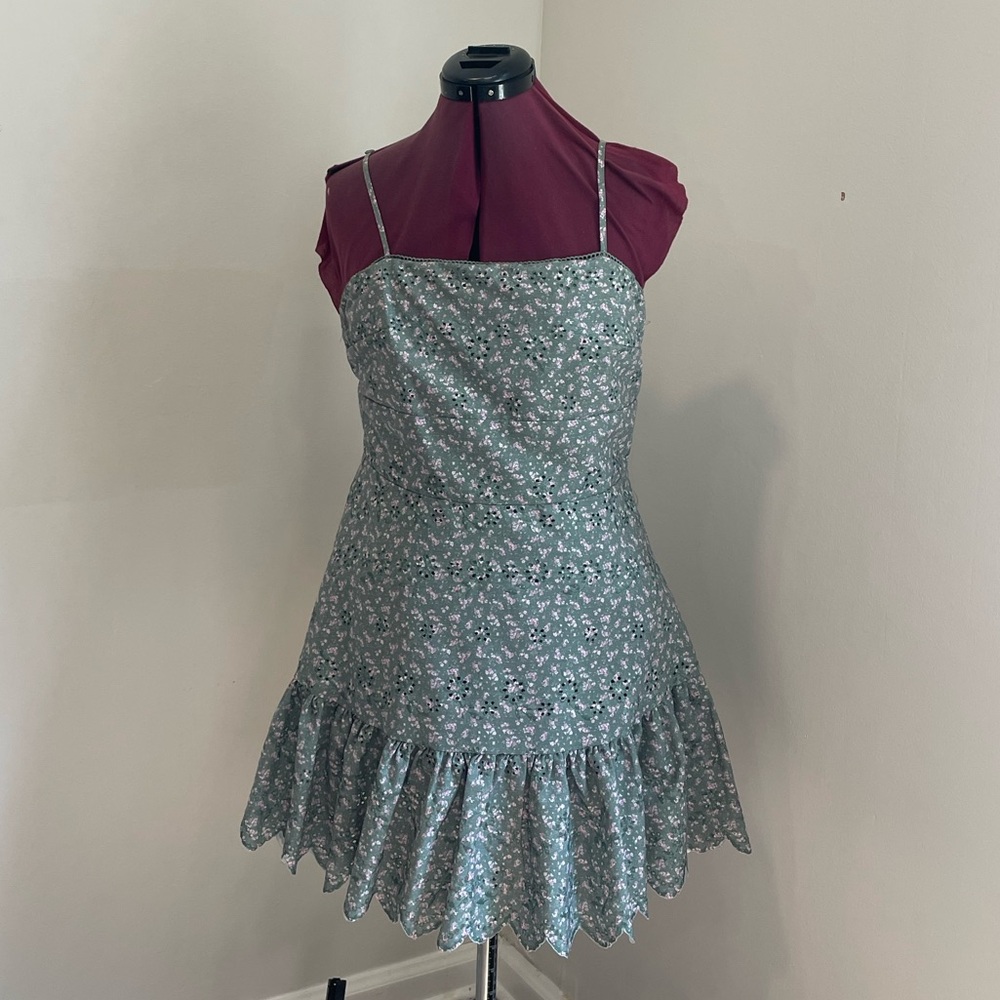 Altar’d State Floral Green Mini Dress